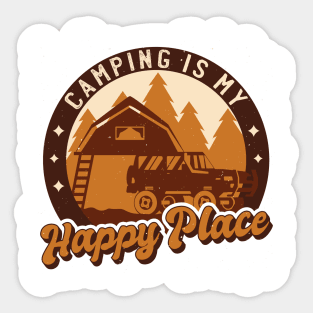 Camping Happy Place  P R t shirt Sticker